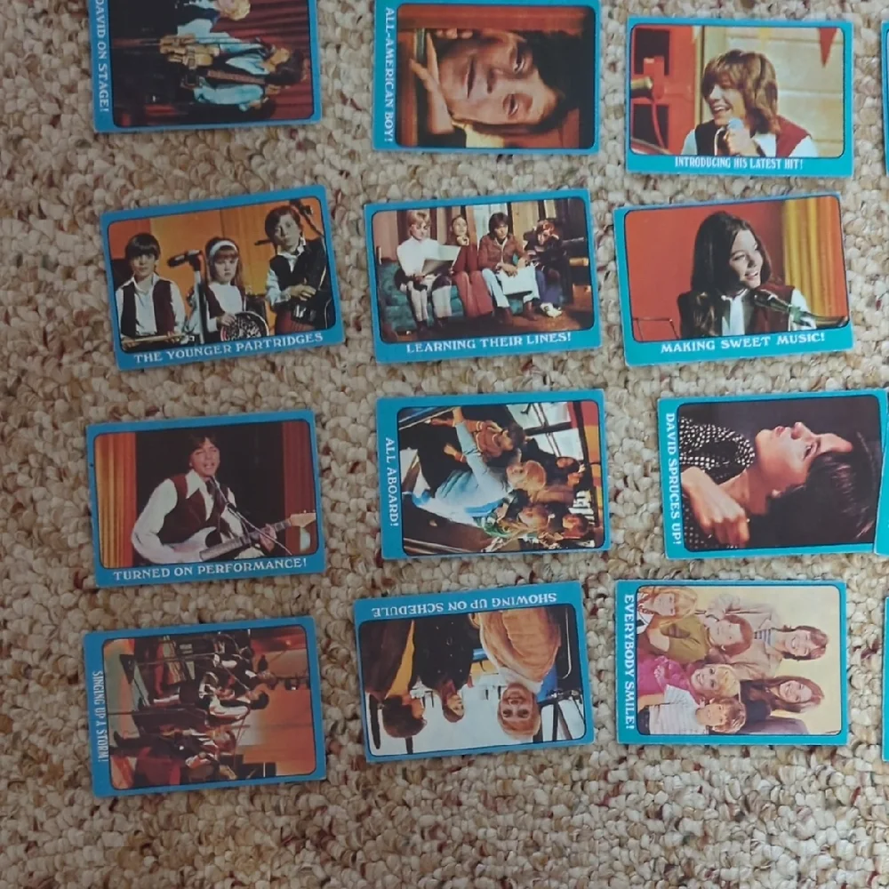 1971 Topps The Partridge Family Blue Framed Trading Cards Lot of 45 Missing 10 - Picture 3 of 16